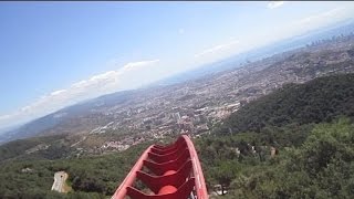 ⁶⁰fps Muntanya Russa Tibidabo roller coaster POV OnRide [upl. by Yhtomot759]