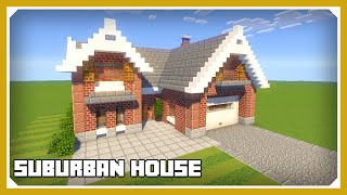 Minecraft How To Build A Suburban House Tutorial Easy Survival Minecraft House [upl. by Anera]