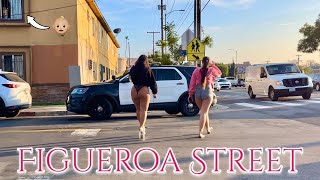 Figueroa Street 🌞  Los Angeles California 4K 🇺🇸 [upl. by Leimaj]