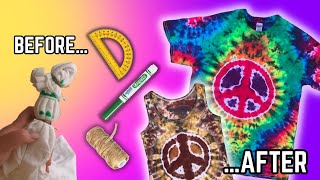 TIE DYE PEACE SIGN TUTORIAL  the easiest method [upl. by Anneiv447]