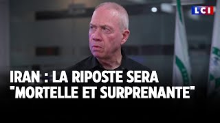 Iran  la riposte sera quotmortelle et surprenantequot assure le ministre israélien de la Défense [upl. by Ivers]