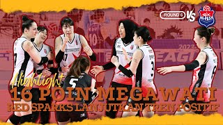 Highlight Poin Megawati Hangestri Red Sparks vs Hi Pass Ronde 6 VLeague 20232024 I Away [upl. by Cheney401]