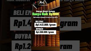 Harga Emas Antam 30 Agustus Hanya Naik Rp1000 [upl. by Seale]