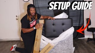 Flamaker Futon Sofa Bed Assembly  Step By Step Setup Guide [upl. by Gib]