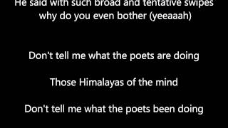 Tragically Hip  Poets lyrics [upl. by Aihsema]