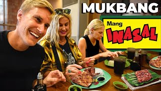 American Family Tries MANG INASAL MUKBANG 🇵🇭 1st Time Ever [upl. by Archaimbaud]