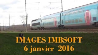 compilation TGV au PN 8 de Marguerittes  06 01 2016 [upl. by Samaria]