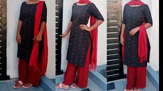 Churidar tops cutting and stitching easy methodhow to stitch churidar top step by step [upl. by Ragucci]