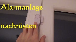 Alarmanlage am Fenster oder Haustür Haus nachrüsten einbauen [upl. by Elset722]