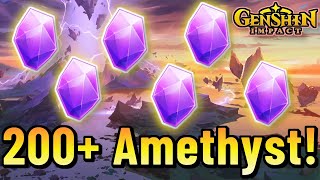 Genshin Impact  200 AmethystBrocken in Inazuma farmen FarmrouteGuide🔥 [upl. by Notsahc460]