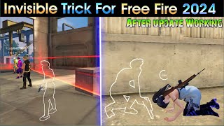 INVISIBLE TRICK IN FREE FIRE NEW UPDATE OB42  FREE FIRE INVISIBLE BUG  ROYAL GAMERZ [upl. by Aynot]