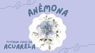 Pintá una flor ANÉMONA en acuarela  Tutorial fácil [upl. by Assenev]