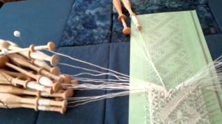 Bobbin lace demonstration [upl. by Falkner837]