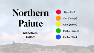 Northern Paiute Colors [upl. by Ahsiam]