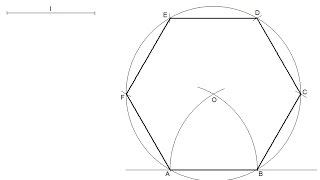 How to draw a regular hexagon knowing the length of one side [upl. by Sadonia608]