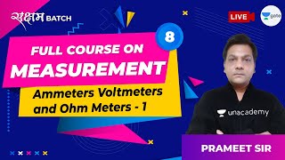 Ammeters Voltmeters and Ohm Meters  1  Lec 8  Full Course on Measurement  GATE EE IN 2021 Exam [upl. by Soirtemed]