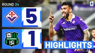 FIORENTINASASSUOLO 51  HIGHLIGHTS  Goals galore in Florence  Serie A 202324 [upl. by Anas]