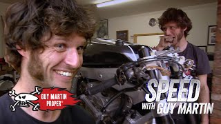 Guy starts his custom bike for the first time  Guy Martin Proper [upl. by Anatsirhc]