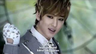 UKiss  Tick Tack Instrumental NO BACKGROUND VOCALS  LYRICS [upl. by Lila184]