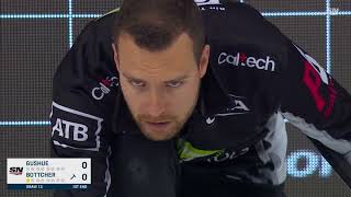 Bottcher scores four to start against Gushue  Princess Auto Players Championship Top Plays [upl. by Ahsropal]