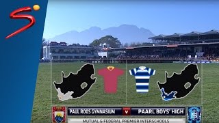 MampF Premier Interschools Paul Roos vs Paarl Boys 1st Half [upl. by Yntrok]