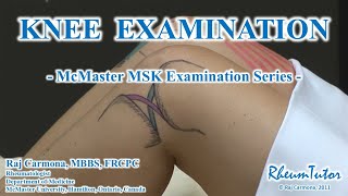 KNEE EXAMINATION  McMASTER UNIVERSITY [upl. by Nonnerb948]