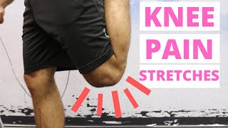 Knee Pain Stretch for Front of Knee Patellofemoral Syndrome Treatment [upl. by Munford]