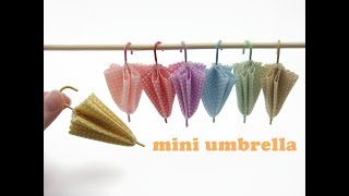 DIY Mini Doll Accessories Miniature Umbrella [upl. by Guild]