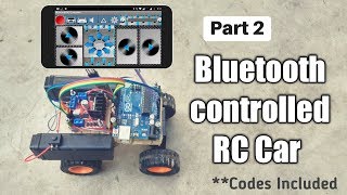 How to make a Bluetooth Controlled RC Car Codes Included Well Explained  Part 2 Arduino 3 [upl. by Lilak]