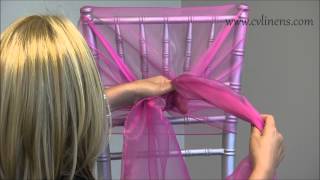 How to Tie a Snow Organza Chair CapHood [upl. by Richy219]