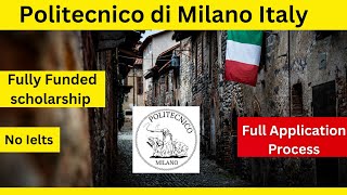 How to apply in Politecnico di Milano Italy with the Application process for admission BS MS PHD [upl. by Awhsoj409]