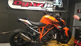 KTM Super Duke 1290 R Dyno  Top speed run [upl. by Tezil]