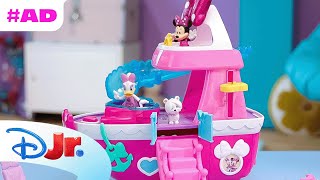 AD  Minnies Bowdazzling Yacht Playset Toy Play 🛳️  Minnies BowToons  disneyjr [upl. by Aihcsrop]