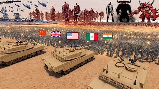 Every EARTH Army Defense VS 5 MILLION DEMON ARMY from HELL Ultimate Epic Battle Simulator 2 [upl. by Inat]