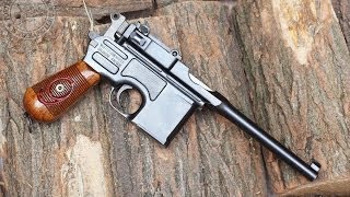 Shooting the 9 mm Mauser C96 quotRed 9quot Broomhandle pistol [upl. by Norok]