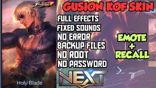 Gusion KOF skin script recall MLBB  YAsuo Official  no password [upl. by Hough]