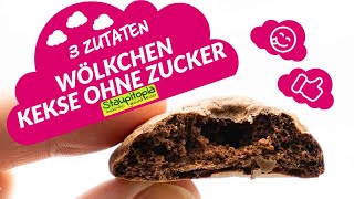 Wölkchen Kekse ohne Zucker aus nur 3 Zutaten 😋 [upl. by Atilam]