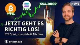 BITCOIN KURS EXPLOSION Es beginnt JETZT  ETF Start Kursziele Prognosen amp Altcoin Trends 2024 [upl. by Nahte]