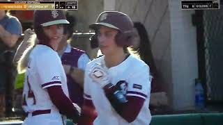 Florida State softballs Mack Leonard hits home run vs Tennessee in Clearwater tourney [upl. by Llehsyar]