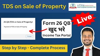 How to File Form 26QB TDS Return Online  TDS on Property Purchase and Sale  Joint Buyer and Seller [upl. by Keisling]