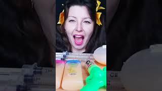 ASMR Mukbang Satisfying Colored Water Drinking  Whispering Relaxation [upl. by Camm682]