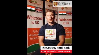 Meet Bangor University at Mega UK Education Expo 2022  The Gateway Hotel Kochi  AHZ Associates [upl. by Neelcaj923]