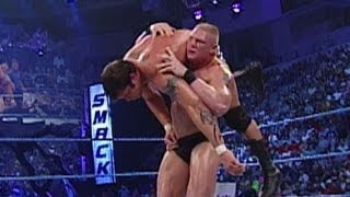 Brock Lesnar vs Randy Orton SmackDown September 5 2002 [upl. by Ameluz]