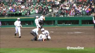 足がつるアクシデント土佐高校 2016センバツ高校野球 甲子園 [upl. by Marlane]