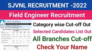 SJVNL Result 2023Field Engineer Result OutOfficial Cutoff OutSelected candidates list Out [upl. by Airetahs]