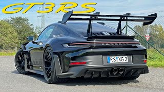 Porsche 992 GT3 RS  306kmh REVIEW on Autobahn [upl. by Ilyak]