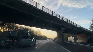 Driving in the UK  Leicester to Northampton M1 Southbound [upl. by Devinne]