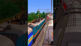 Train Collision on Same Track  Train Simulator  Rail kids railway indianrailways train [upl. by Eletnahc]