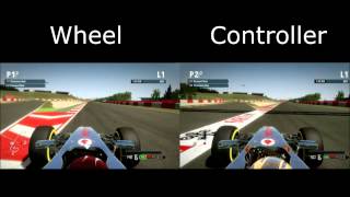 F1 2012 Wheel vs Controller Comparison [upl. by Yearwood256]