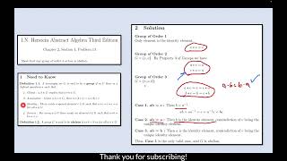 2113  Herstein Chapter 2 Section 1 Problem 13 [upl. by Cheria]